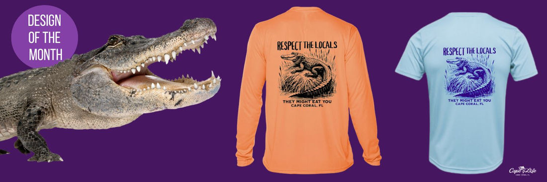 Featured Sun Shirt of the Month for July: Respect the Locals - They Might Eat You