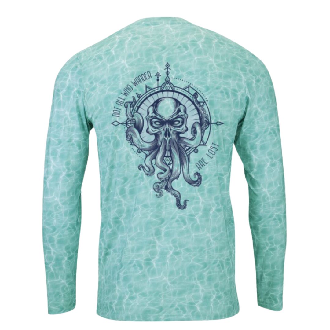 Octopus Sun Shirt: Not All Who Wander Are Lost - No Location or Custom