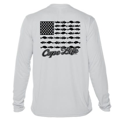 Black Fish Flag Sun Shirt - UPF50 Sun Protection Dryfit Shirt