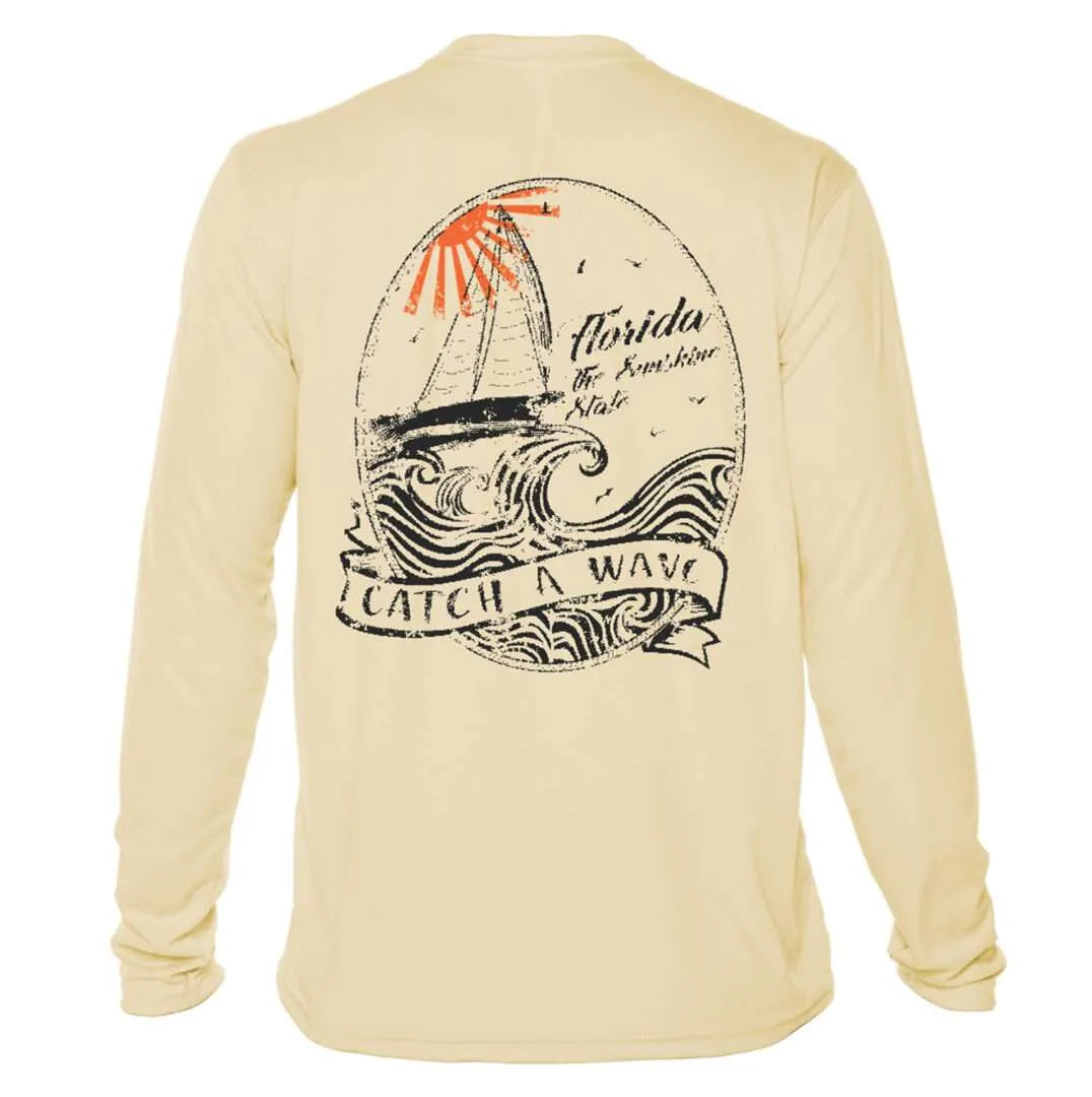 Catch a Wave Sailboat Sun Shirt - Florida or Custom Location