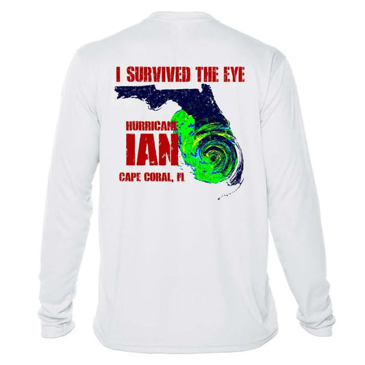 I Survived the Eye: Hurricane Ian - UPF50 Dryfit Shirt Color Graphic