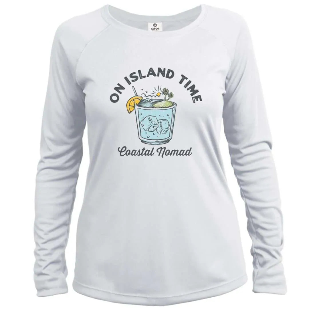 On Island Time Sun Shirt - Women UPF50 Sun Protection Graphic Tee