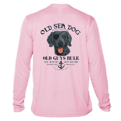 Old Sea Dog Sun Shirt - Men UPF50 Graphic Tee Old Guys Rule