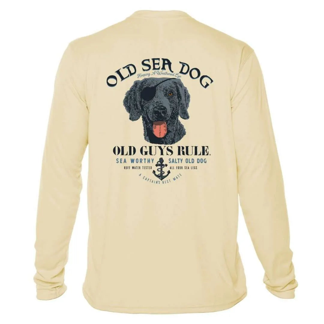 Old Sea Dog Sun Shirt - Men UPF50 Graphic Tee Old Guys Rule