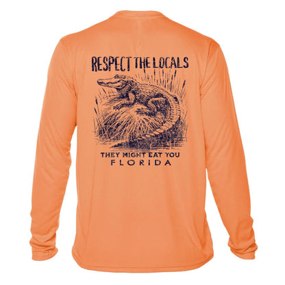 Respect the Locals Alligator Sun Shirt UPF50 - Florida or Custom