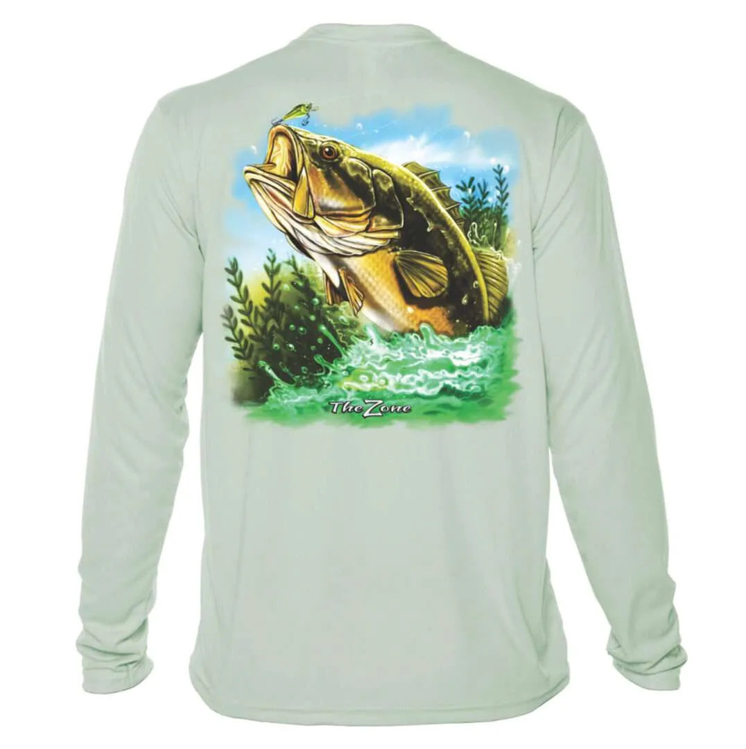 Bass Fishing Sun Shirt UPF50 - No Location or Custom