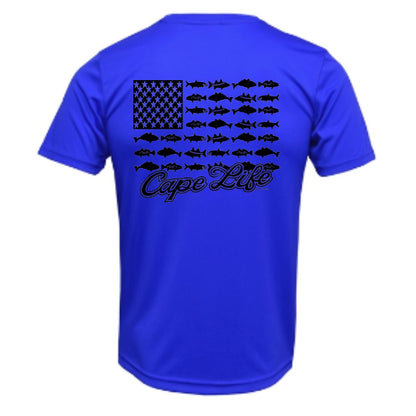 Black Fish Flag Sun Shirt - UPF50 Sun Protection Dryfit Shirt