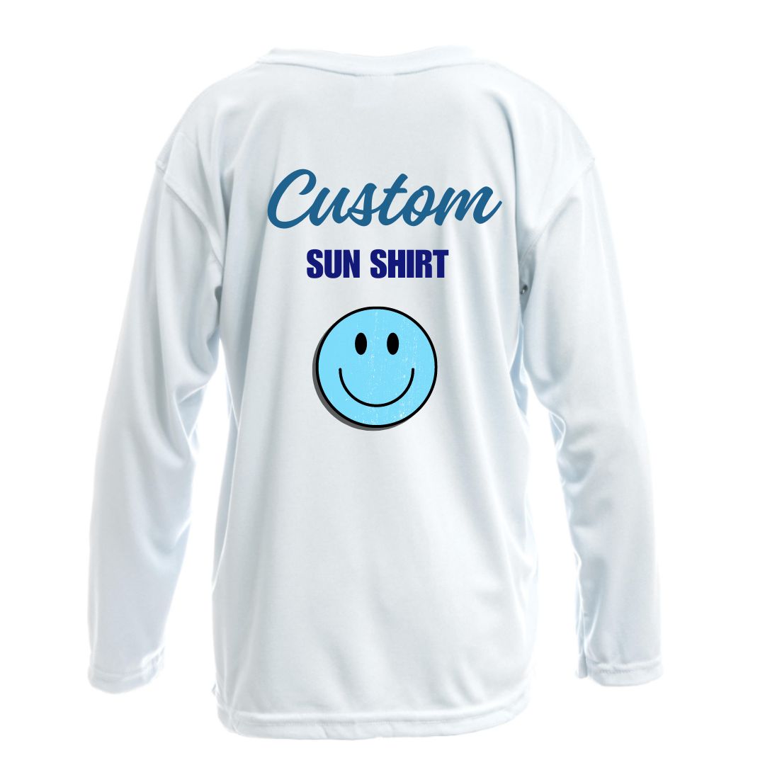 Custom Sun Shirt - Toddler Long-Sleeve UPF50 Shirt with Custom Printing