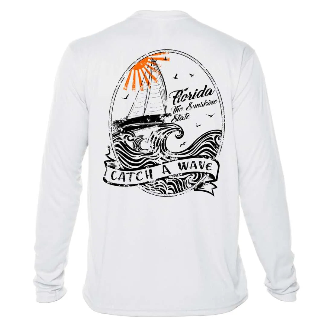 Catch a Wave Sailboat Sun Shirt - Florida or Custom Location