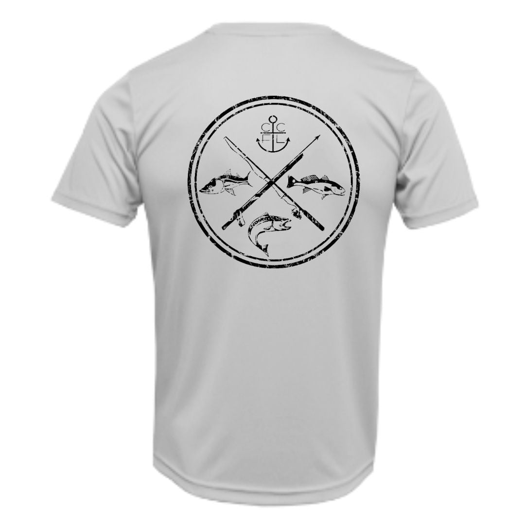 Circle Slam UPF50 Sun Shirt - Dryfit Sun Protection Fish Graphic Tee