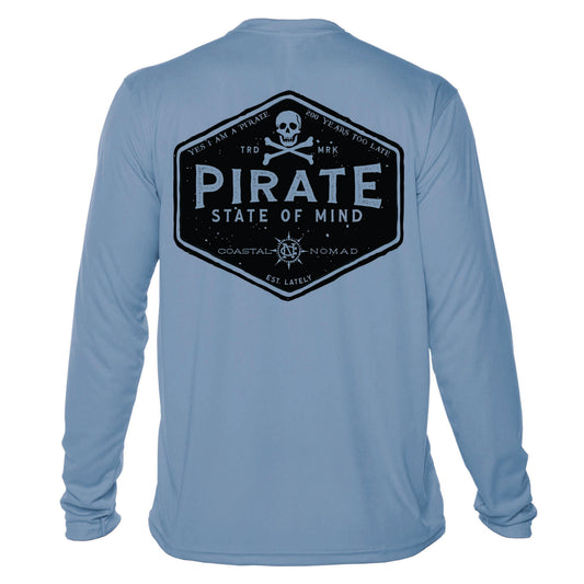 Pirate State of Mind Sun Shirt - Men UPF50 Skull and Crossbones Shirt