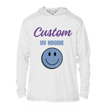 Custom UV Hoodie - Kids UPF50 Hooded Shirt with Custom Printing