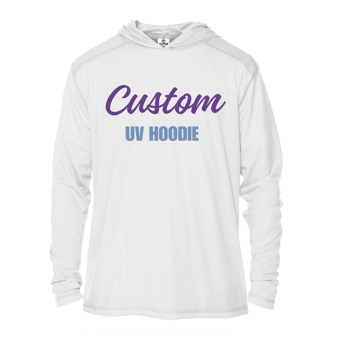 Custom UV Hoodie - Adult UPF50 Hooded Shirt with Custom Printing