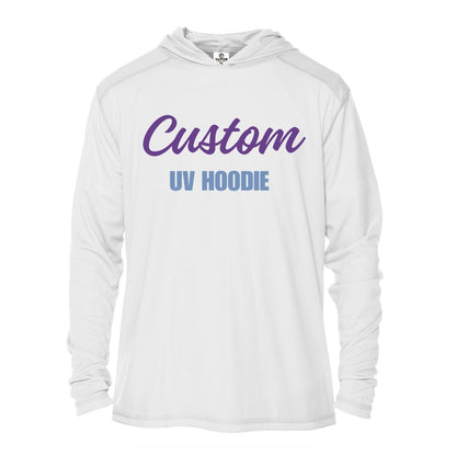 Custom UV Hoodie - Adult UPF50 Hooded Shirt with Custom Printing