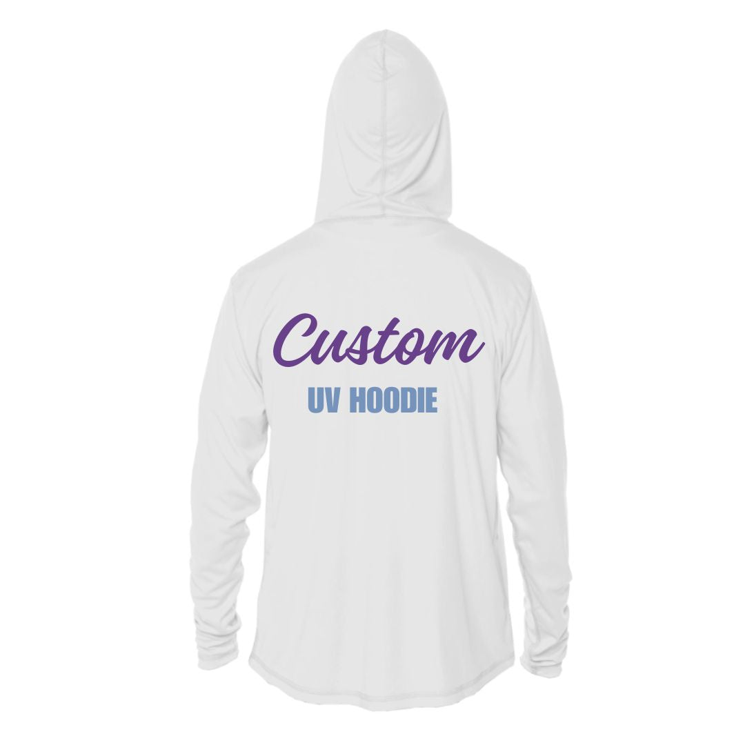 Custom UV Hoodie - Adult UPF50 Hooded Shirt with Custom Printing