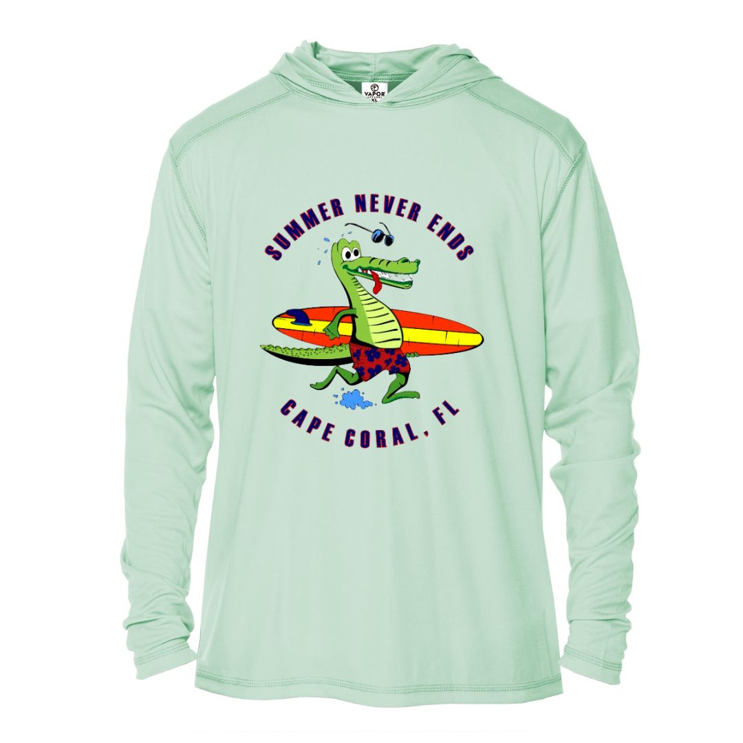 Kids Alligator Surfboard Sun Shirt - UPF50 Beach Shirt