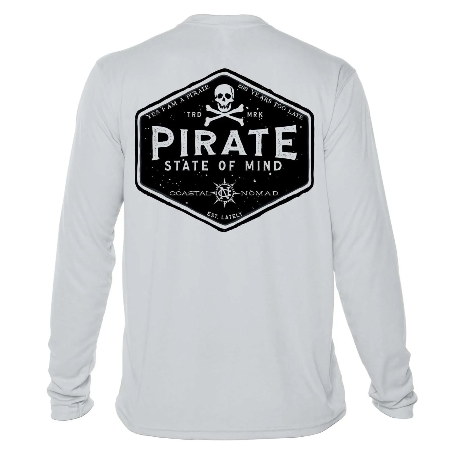 Pirate State of Mind Sun Shirt - Men UPF50 Skull and Crossbones Shirt