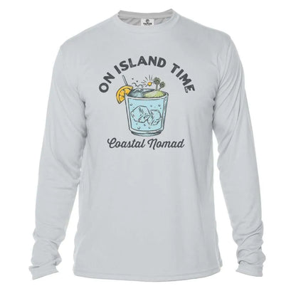 On Island Time Sun Shirt - Men UPF50 Sun Protection Graphic Tee