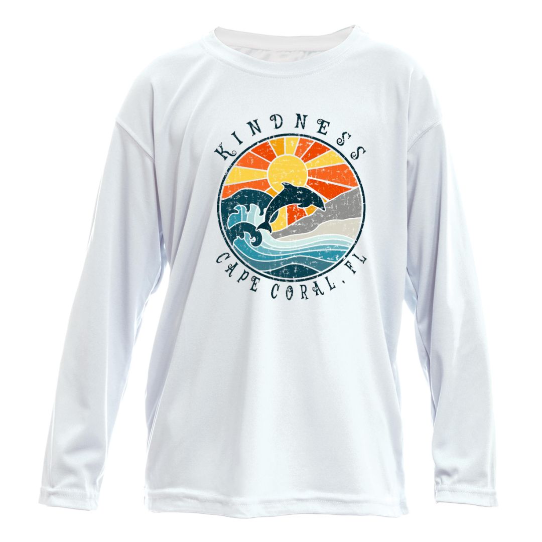 Kids Kindness Dolphin Sun Shirt - UPF50 Sun Protection Beach Shirt