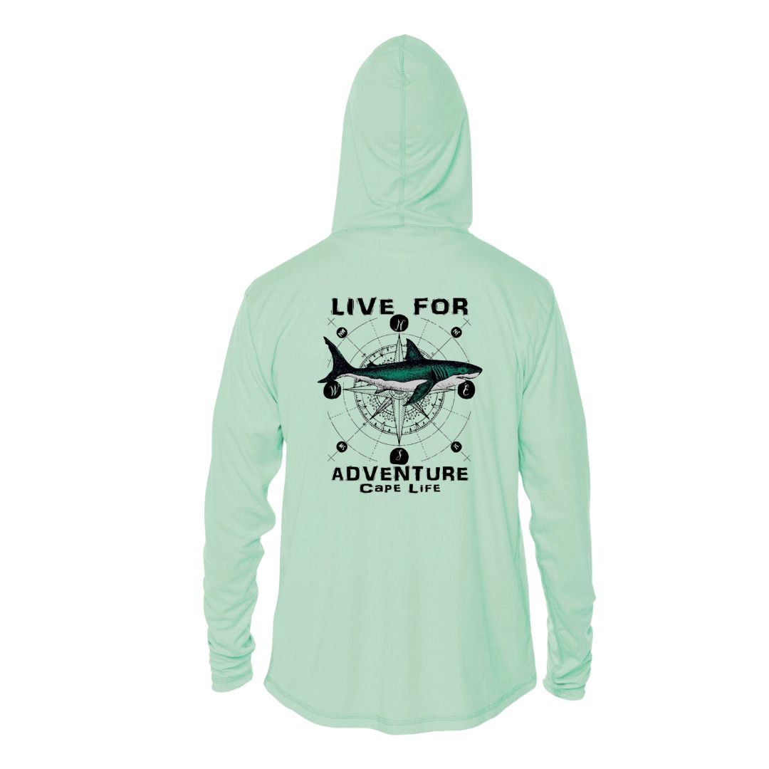 Kids Live for Adventure Shark Sun Shirt - UPF50 Beach Shirt