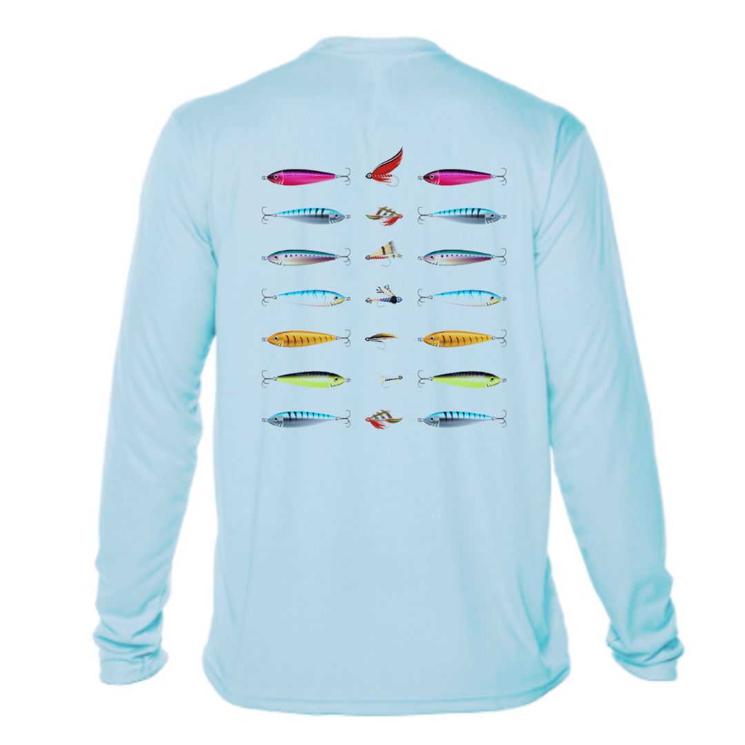 Lures Fishing Design Sun Shirt - UPF50 Sun Protection Dryfit Shirt