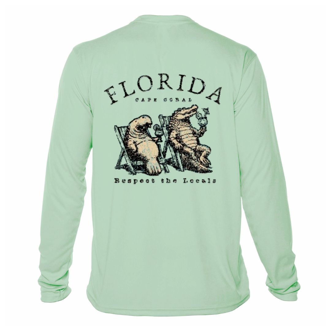 Respect the Locals Manatee & Alligator Sun Shirt - UPF50 T-Shirt