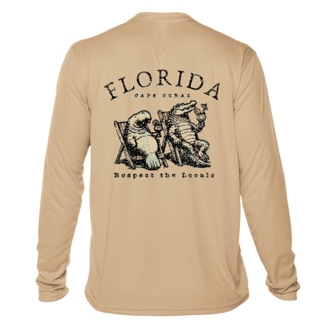 Respect the Locals Manatee & Alligator Sun Shirt - UPF50 T-Shirt