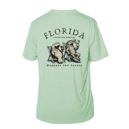 Respect the Locals Manatee & Alligator Sun Shirt - Florida or Custom