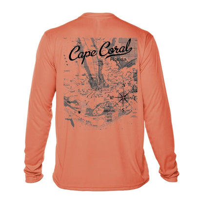 Cape Coral Map Sun Shirt - UPF50 Sun Protection Dryfit Shirt