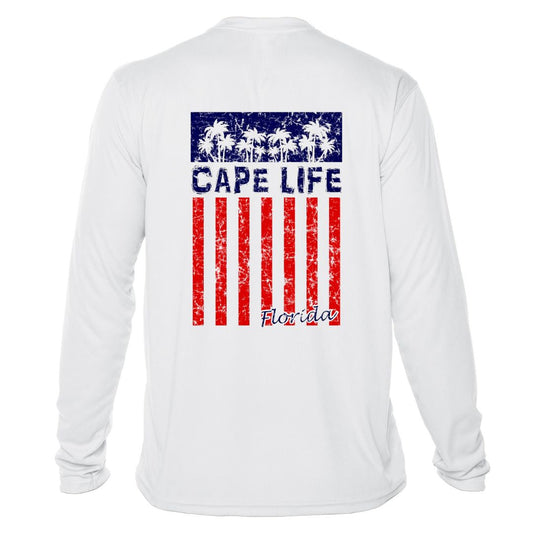 Palm Flag Sun Shirt - UPF50 Sun Protection Patriotic Dryfit Shirt