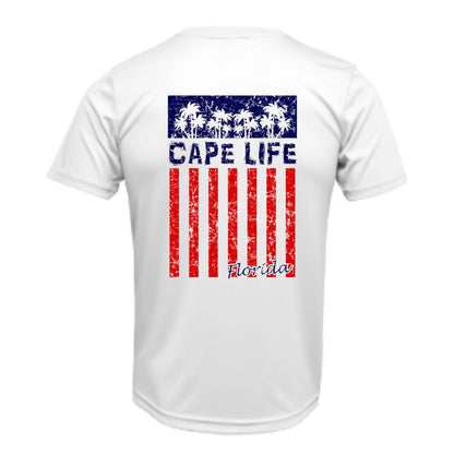 Palm Flag Sun Shirt - UPF50 Sun Protection Patriotic Dryfit Shirt