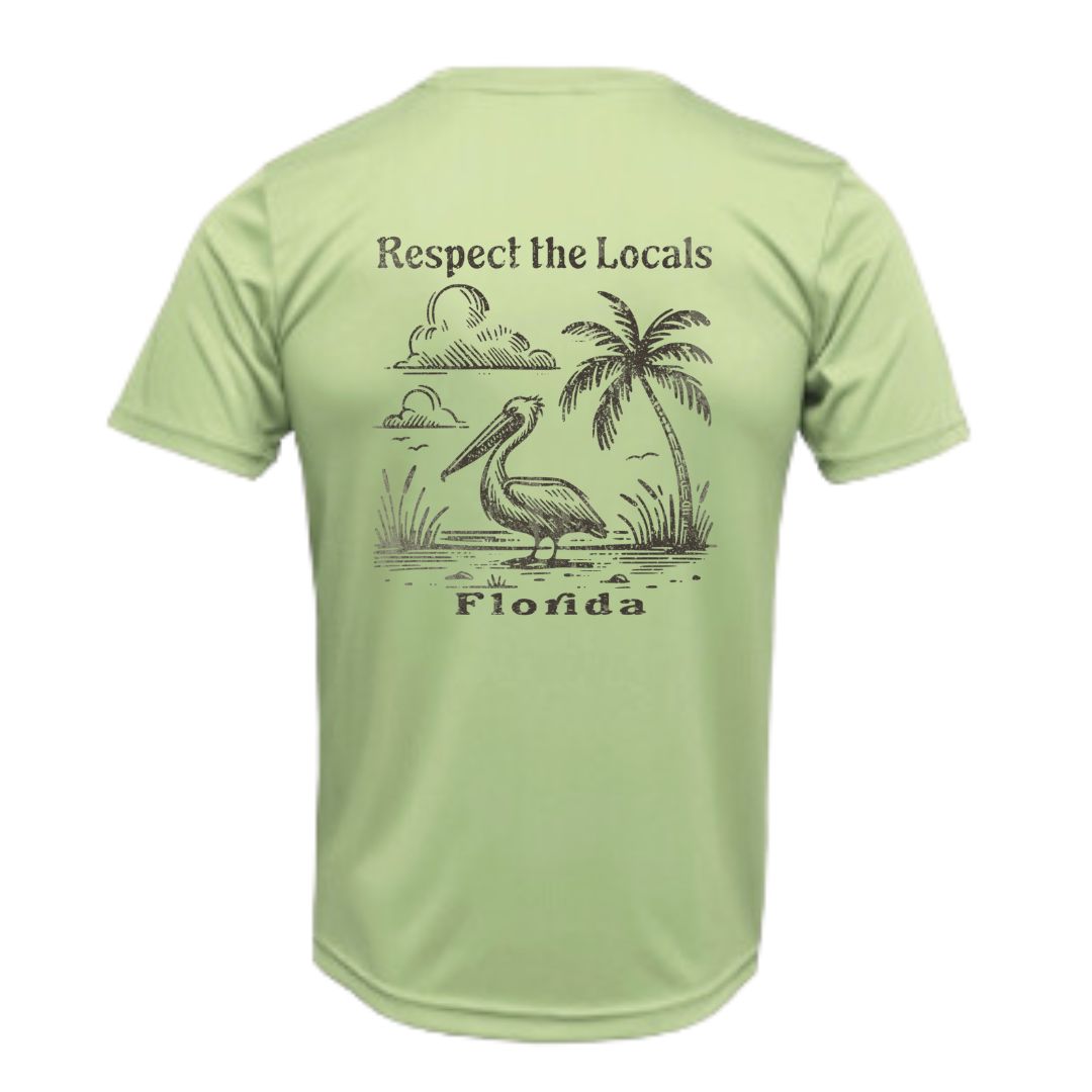 Respect the Locals Pelican Sun Shirt UPF50 - Florida or Custom Location