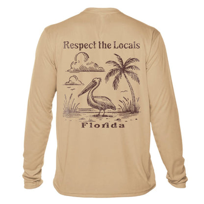 Respect the Locals Pelican Sun Shirt UPF50 - Florida or Custom Location