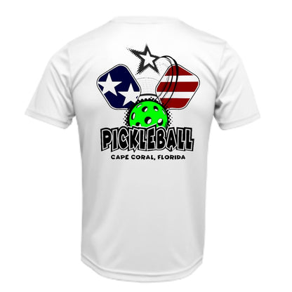 Pickleball Sun Shirt - Stars and Stripe Paddles UPF50 Dryfit Shirt