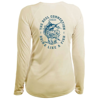 Reel Connection Sun Shirt - Women UPF50 Drink Like a Fish Graphic Tee