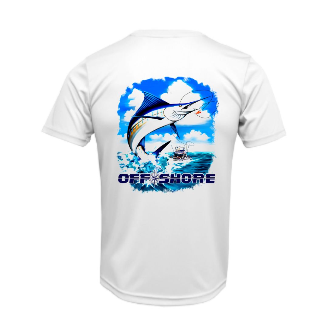 Sailfish Boat Sun Shirt - UPF50 Sun Protection Dryfit Graphic Tee