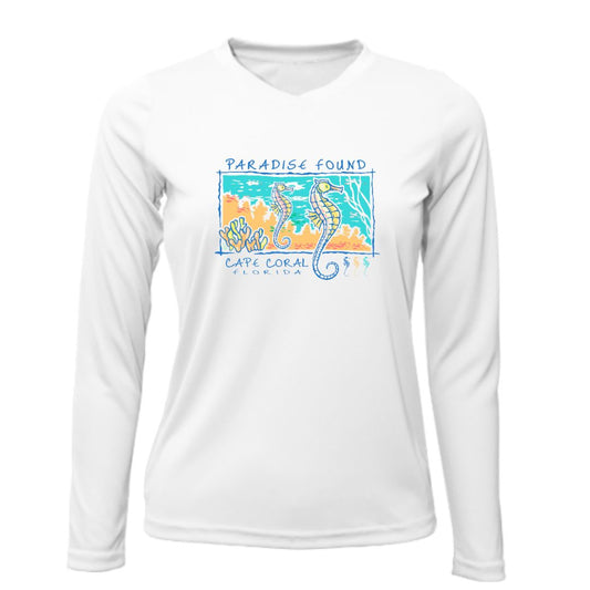 Seahorse Sun Shirt Paradise Found - Women UPF50 Graphic Tee