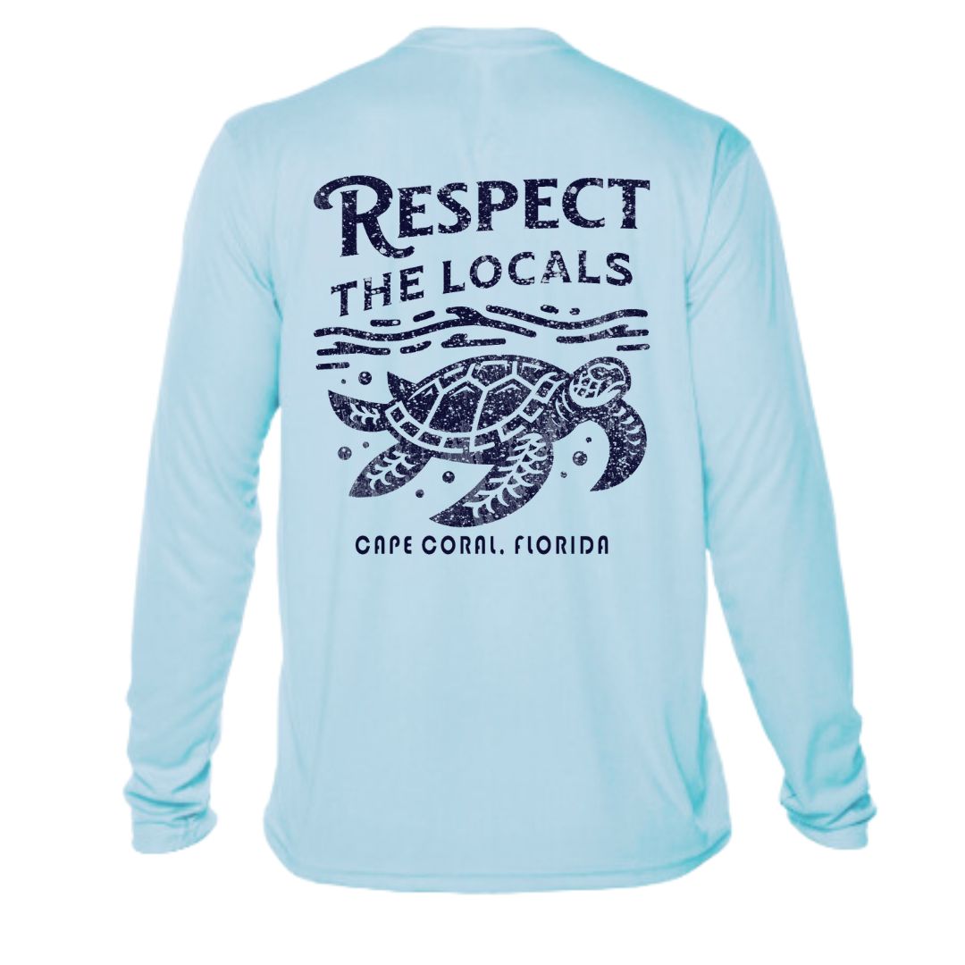 Respect the Locals Sea Turtle Sun Shirt - UPF50 Graphic Tee