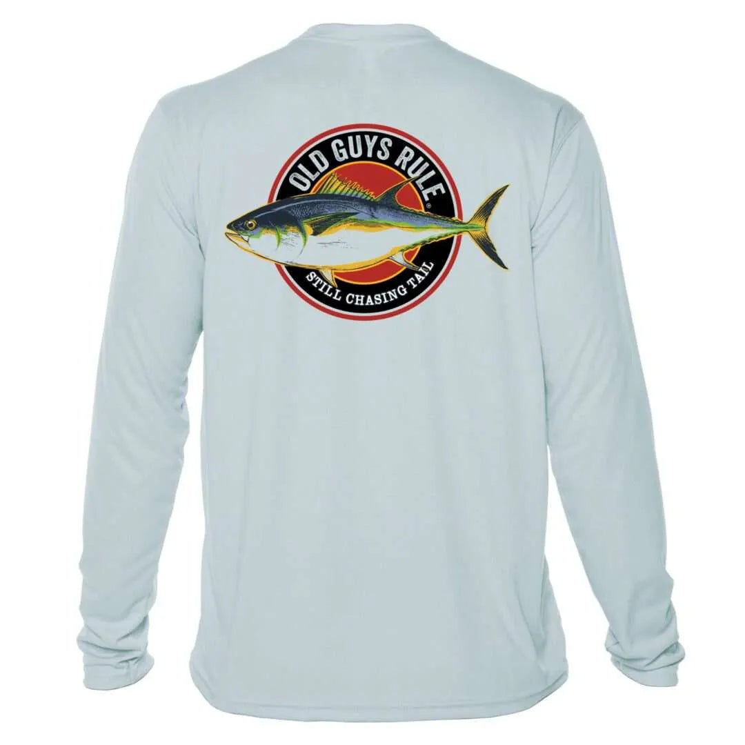 Still Chasing Tail Fish Sun Shirt - Men UPF50 Graphic Tee Old Guys Rule