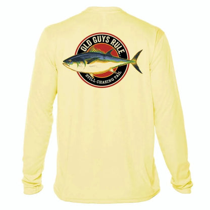 Still Chasing Tail Fish Sun Shirt - Men UPF50 Graphic Tee Old Guys Rule