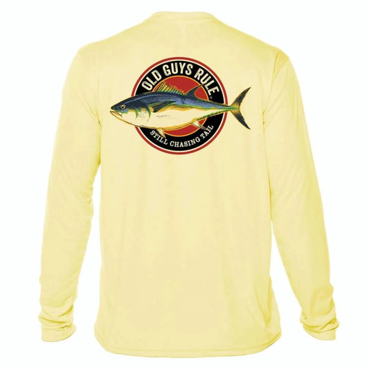 Still Chasing Tail Fish Sun Shirt - Men UPF50 Graphic Tee Old Guys Rule