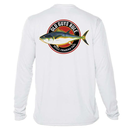 Still Chasing Tail Fish Sun Shirt - Men UPF50 Graphic Tee Old Guys Rule