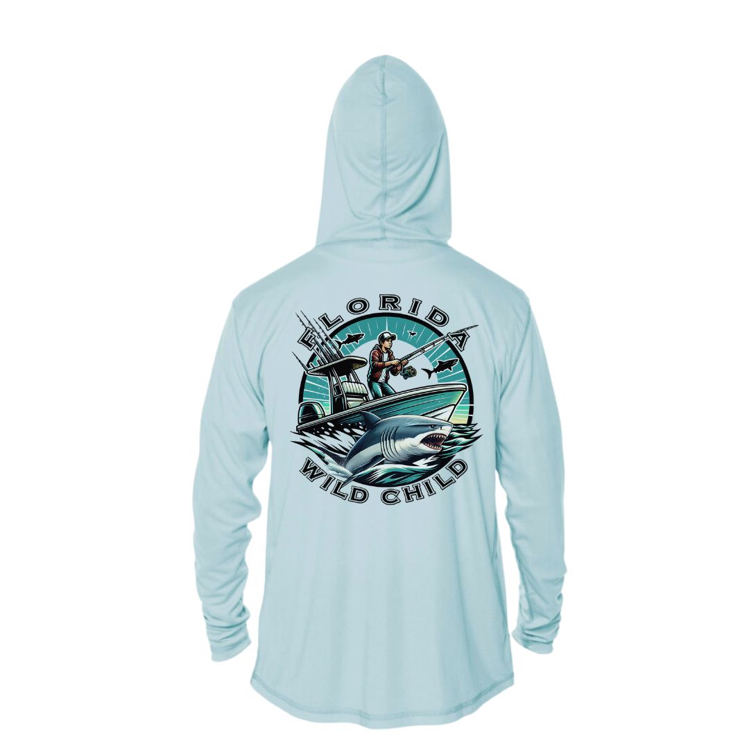 Kids Wild Child Shark Hunt Sun Shirt UPF50 - Florida