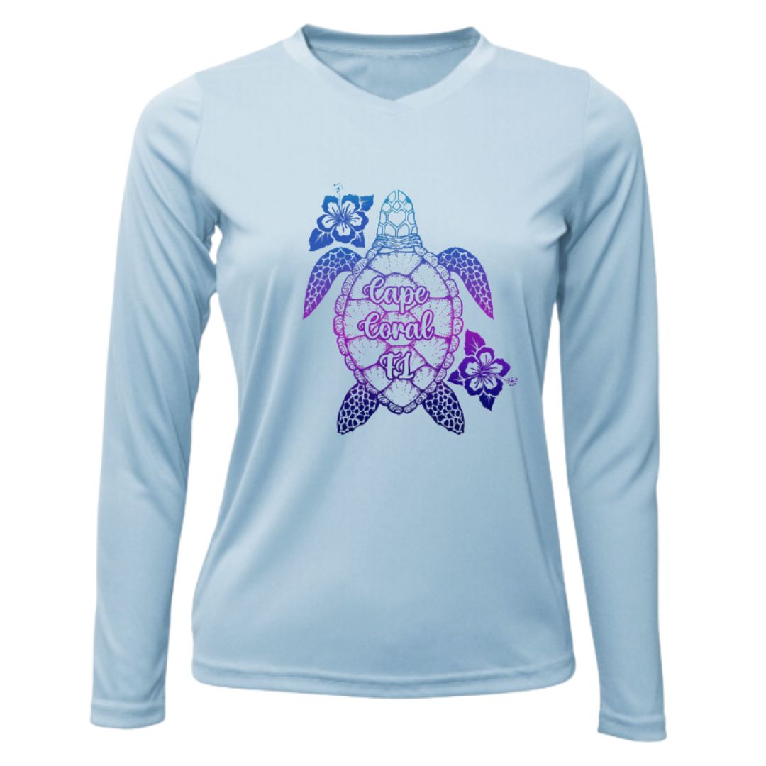 Cape Purple Turtle Sun Shirt - UPF50 Sun Protection Sea Turtle Shirt