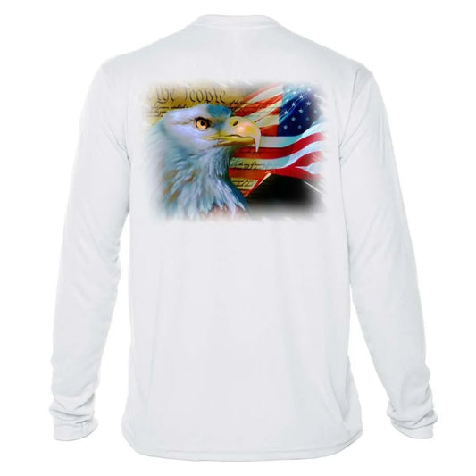 We The People Patriotic Eagle Sun Shirt UPF50 - No Location or Custom